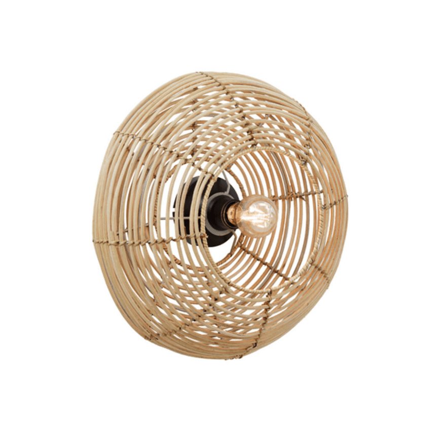 Milan rattan wall lamp