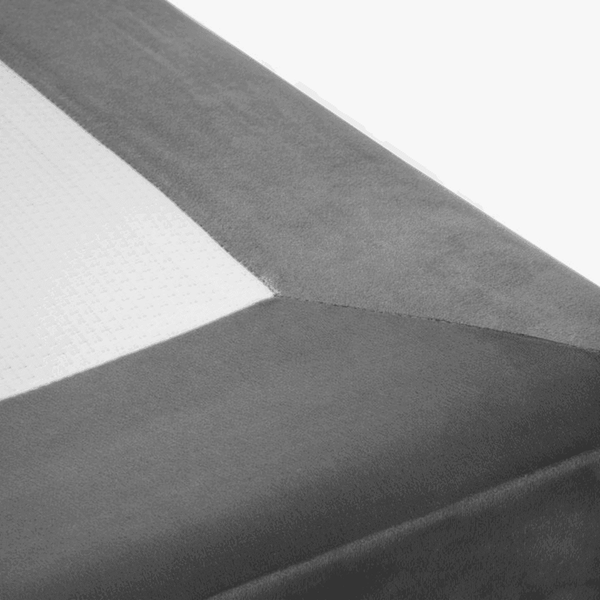 Whale bársony ágykeret 90x200 fekete lábbal