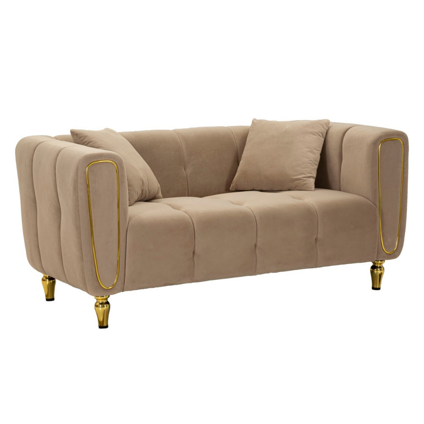 Alma 2-seater velvet sofa