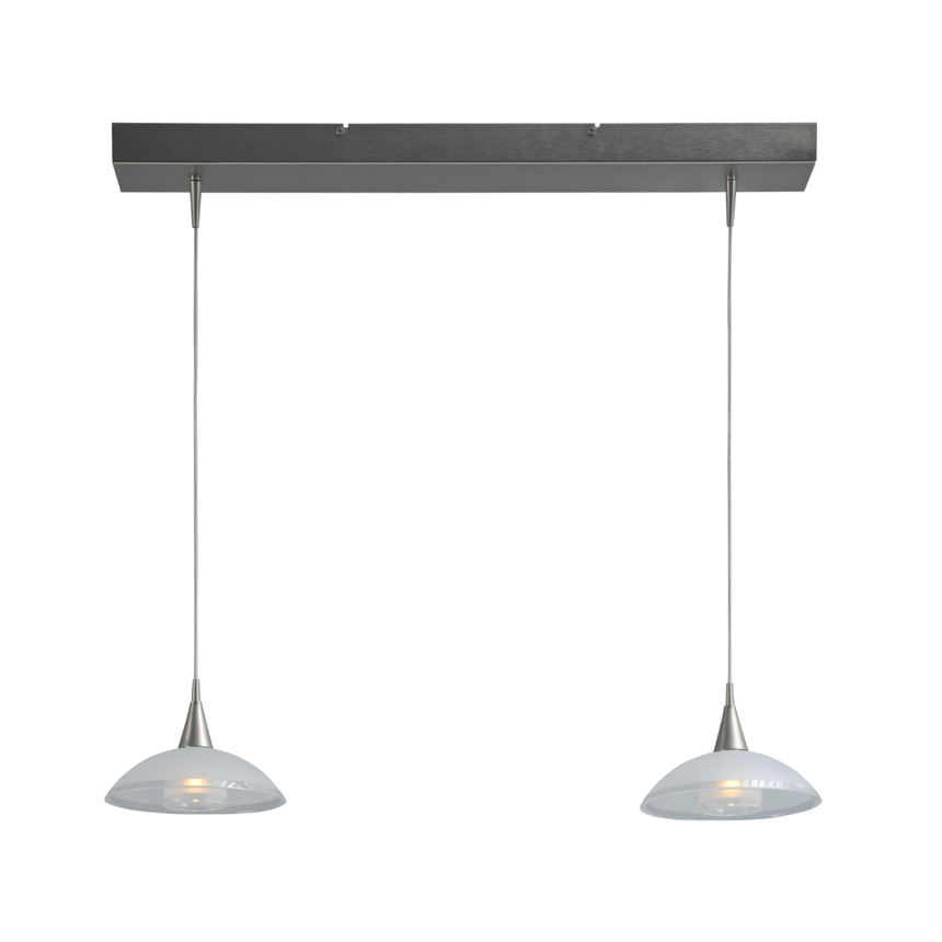 Melani üveg nikkel függőlámpa