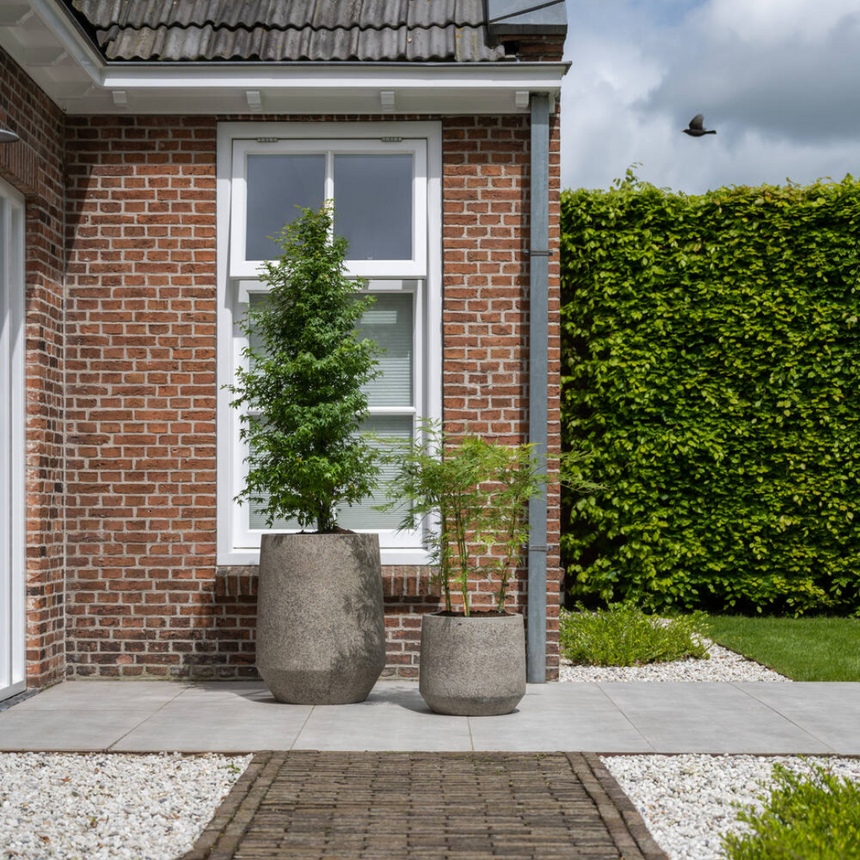 Harith High stone flower pot Ø40