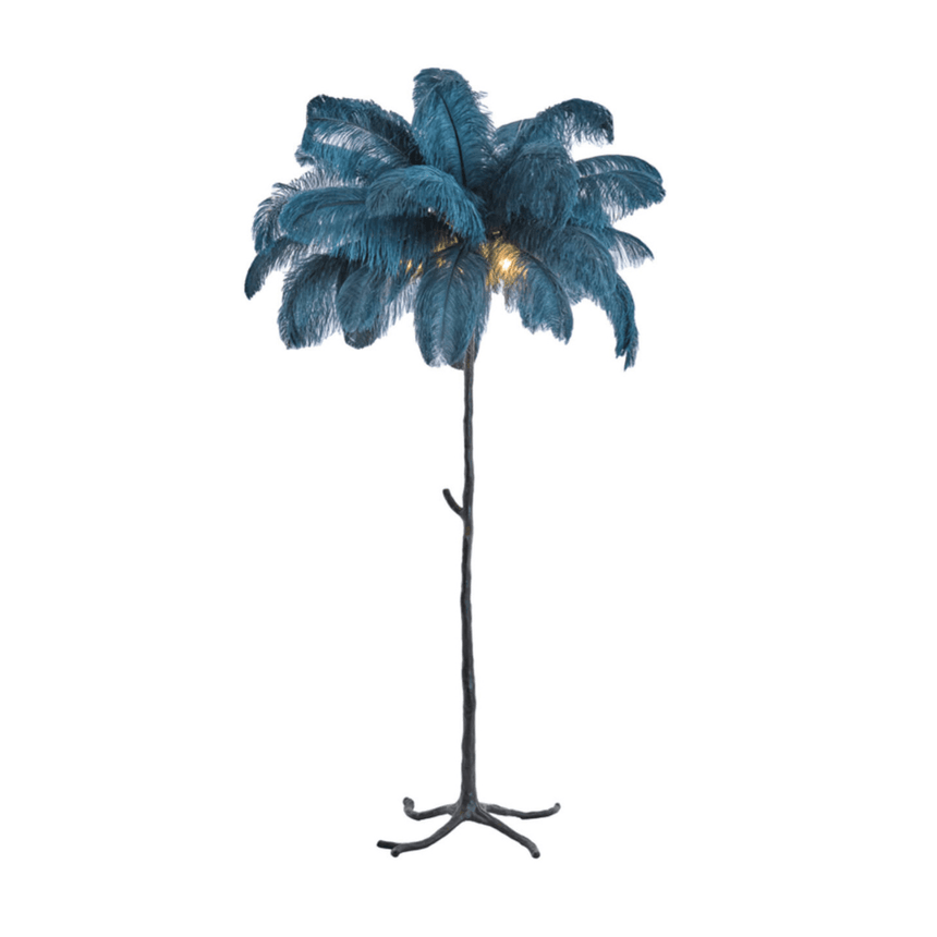 Feather floor lamp