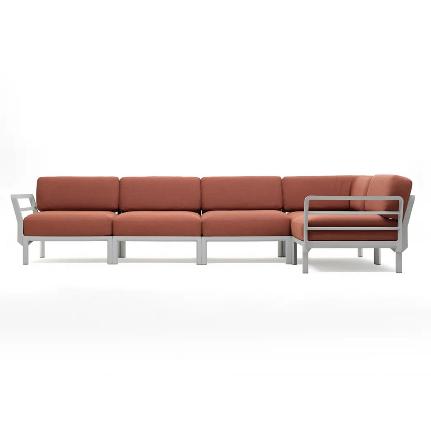 Nardi Maximo 5-seater fabric garden sofa with gesso frame