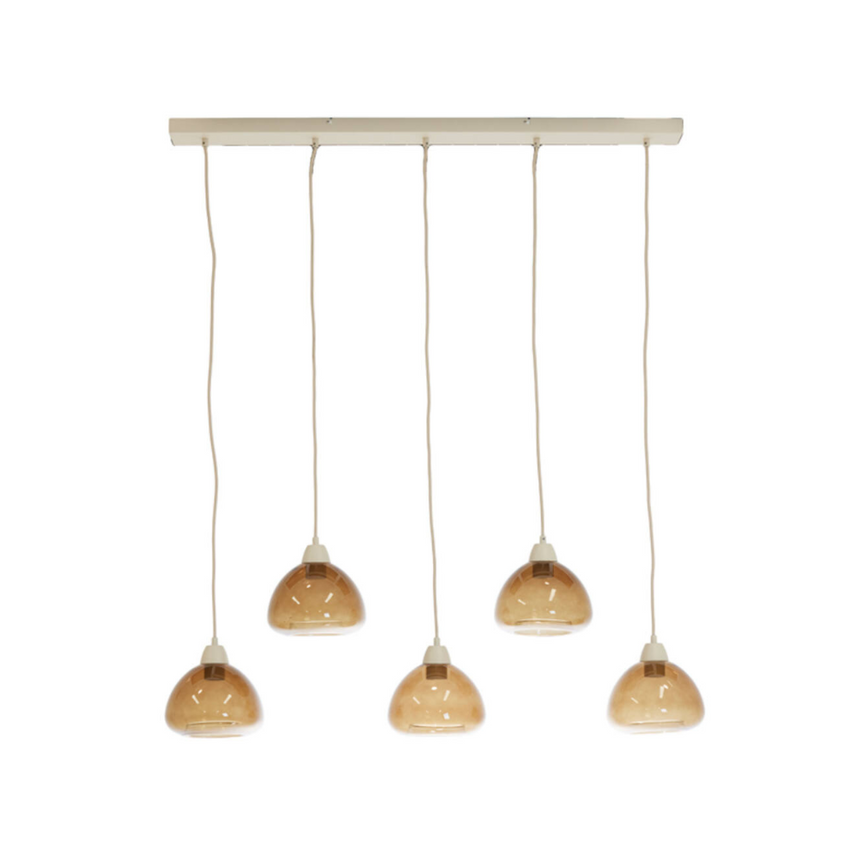 Bisho glass pendant lamp 5 bulbs