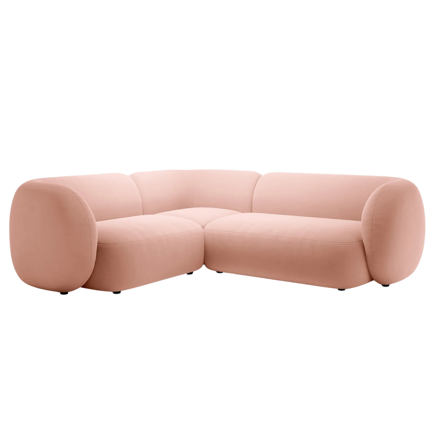 Kate bársony sarokkanapé balos 252x220