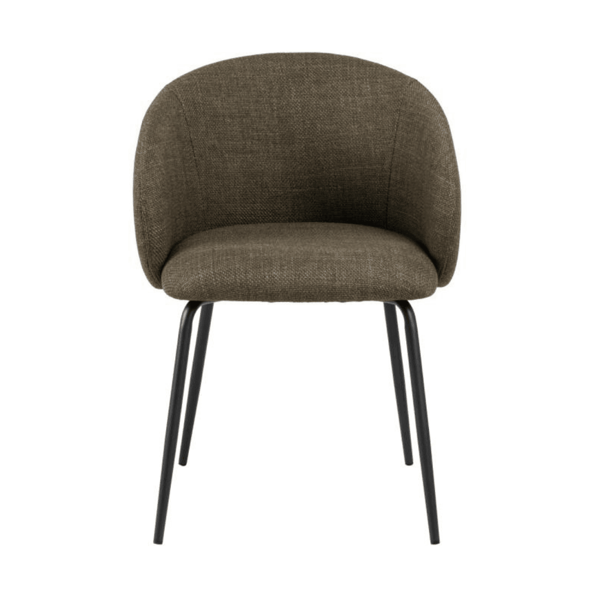 Eleanor fabric chair with black legs