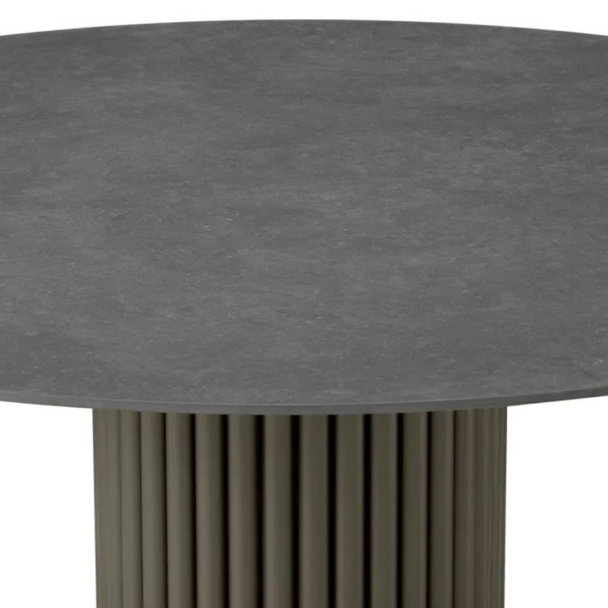 Volterra ceramic dining table Ø120