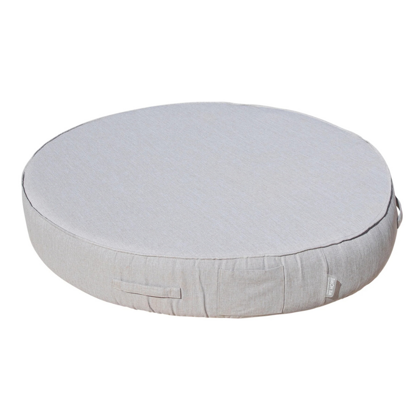 Linen-effect fabric sun lounger Ø180