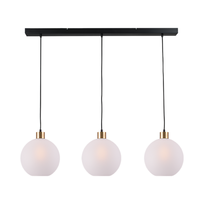 Lazise fehér üveg függőlámpa arany foglalattal