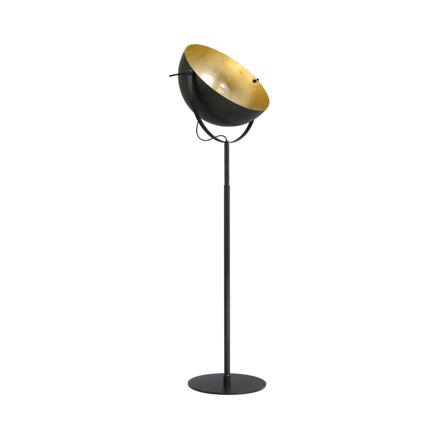 Larino metal floor lamp with gold interior 180