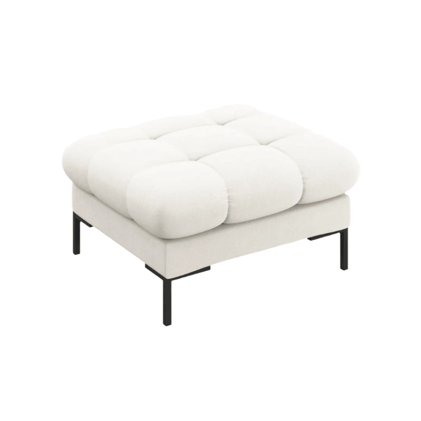 Mamaia fabric pouf with black legs