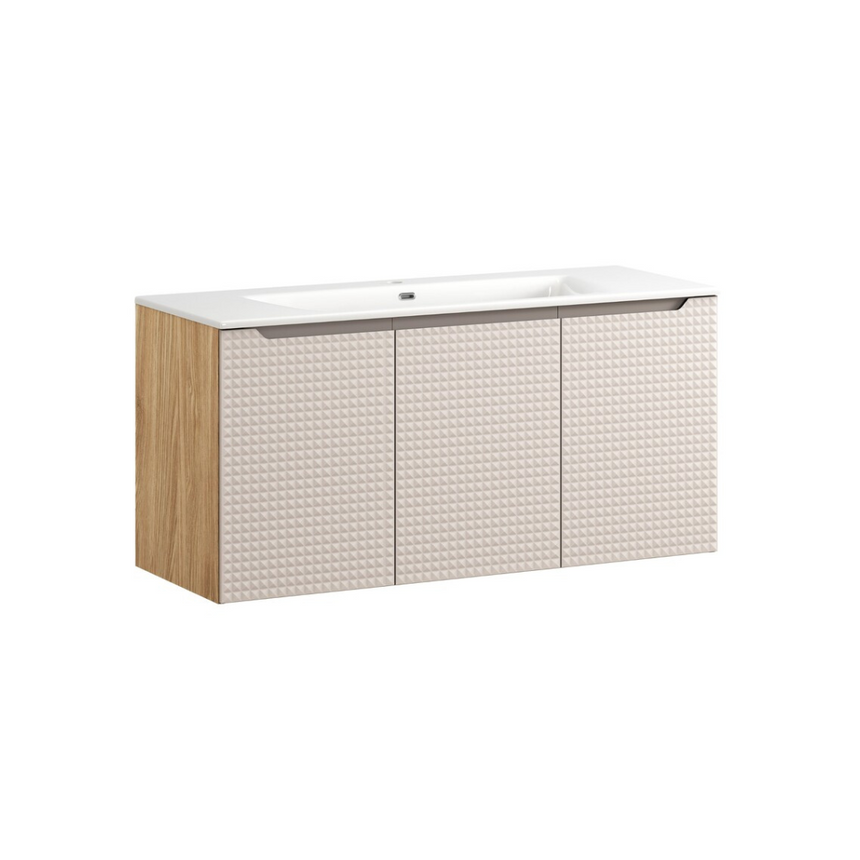 Baggy woven chenille pouf