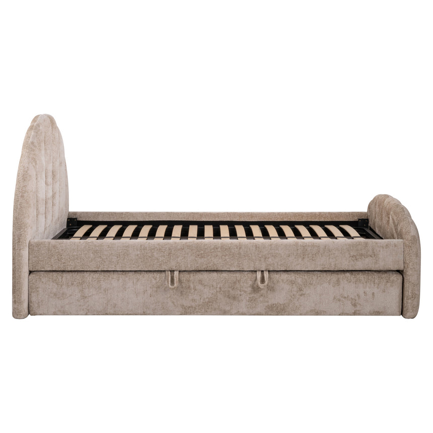 Pixie ágy – Kihúzható vendégággyal, 120x200 cm, Clay zsenília