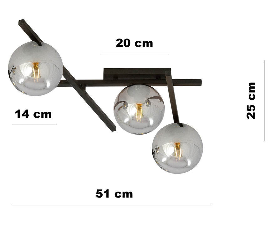 Smart 3 fém mennyezeti lámpa