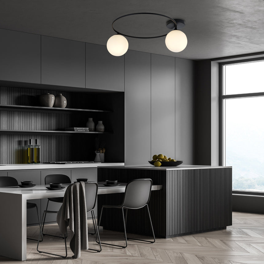 Sopra 2 BL Opal fém mennyezeti lámpa