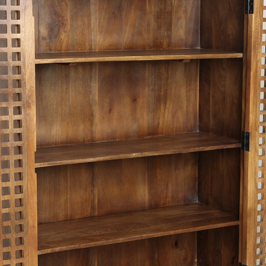 Mango wood tall cabinet