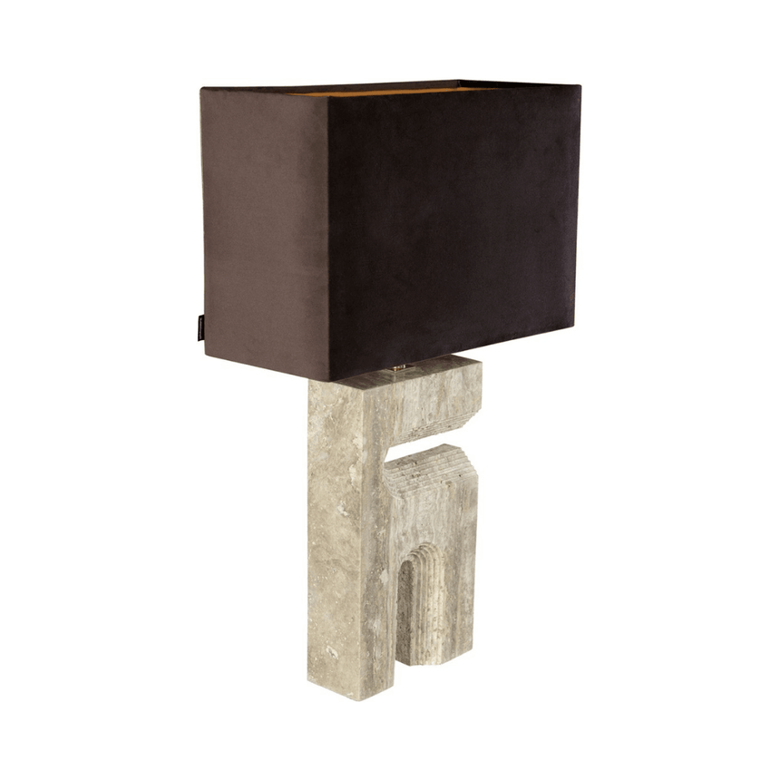 Reso Two limestone table lamp
