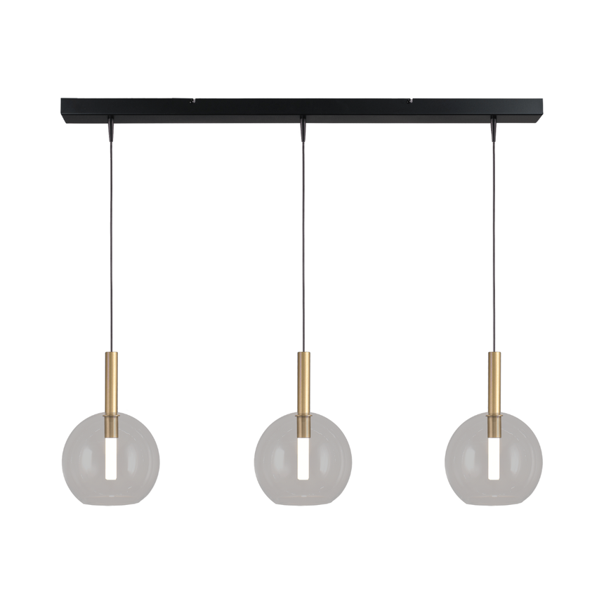 Lido átlátszó üveg függőlámpa arany foglalattal