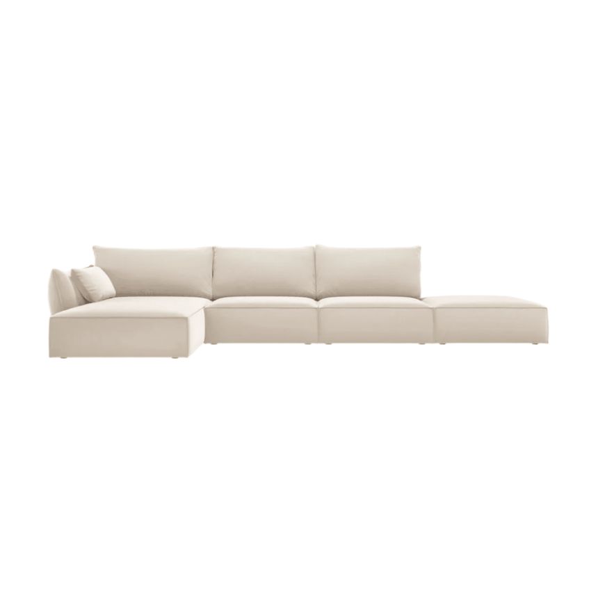 Kaelle left velvet corner sofa 364x171