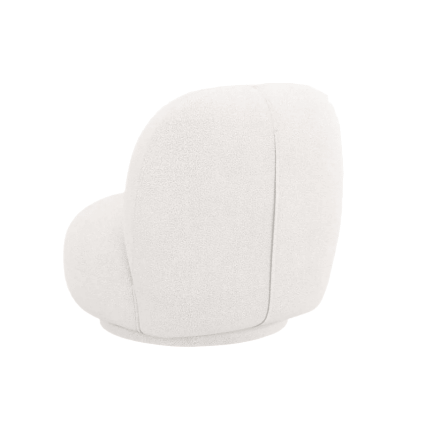 Chuck bouclé swivel armchair