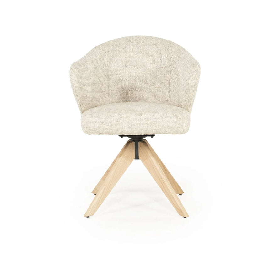 Connor szövet forgószék fa lábbal