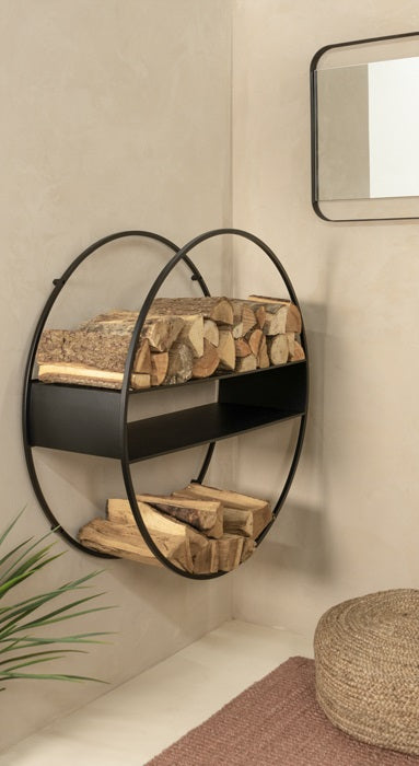 Timber Tumbler fém fali tűzifatartó