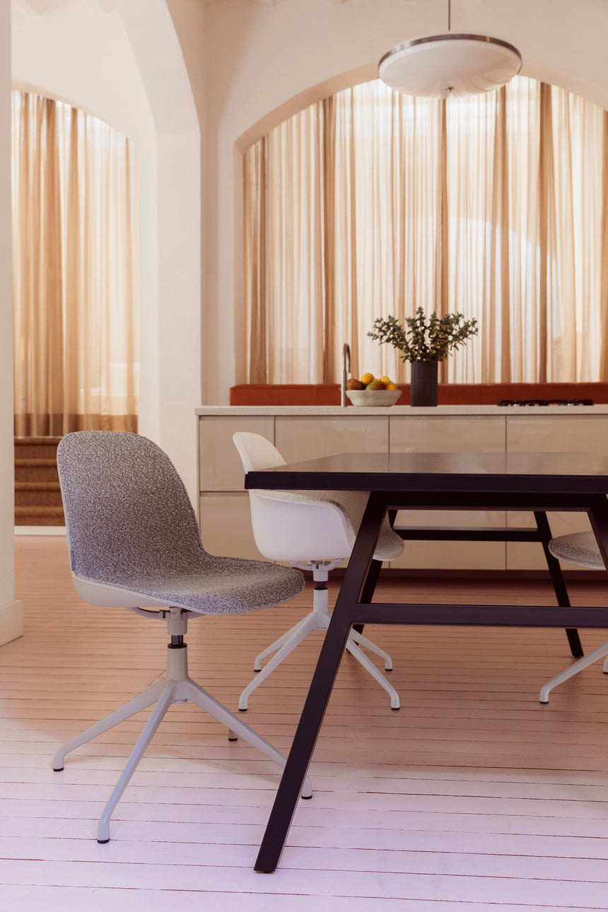 Albert Kuip bouclé swivel chair