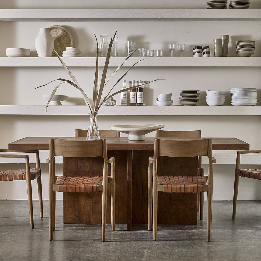 Bullnose Greek Wood Dining Table