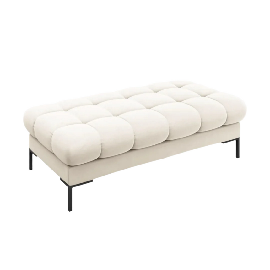 Mamaia velvet bench with black legs