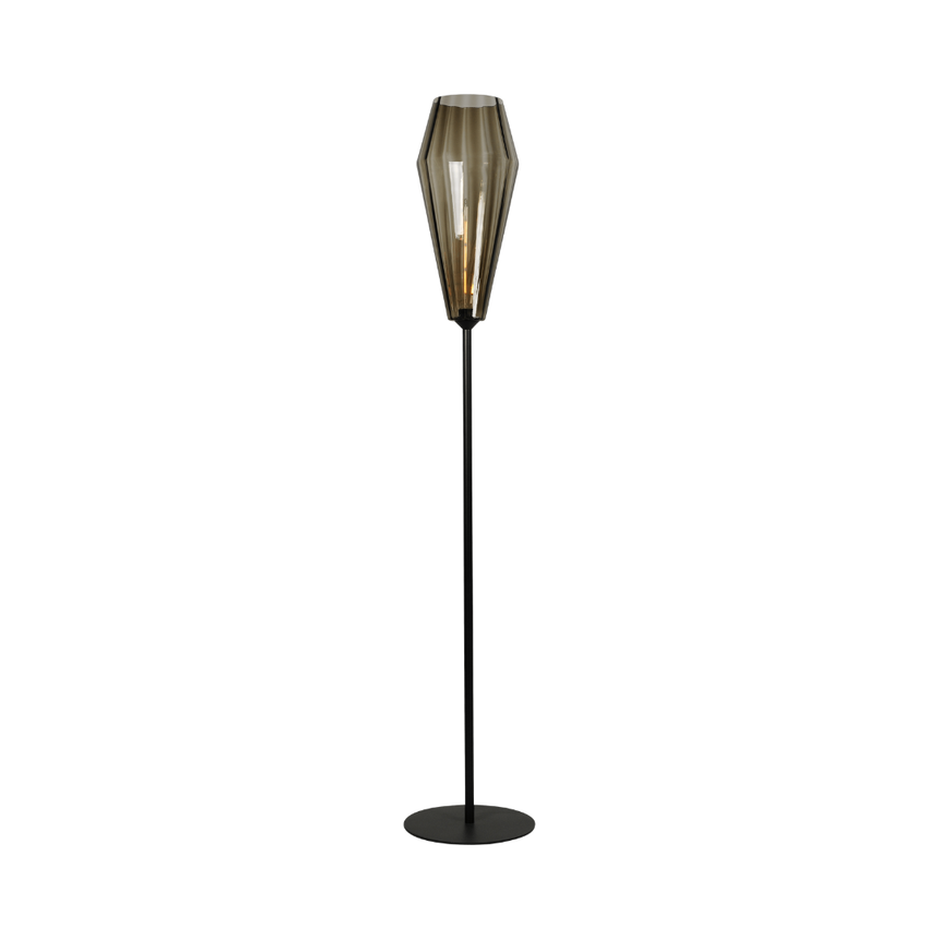 Diamond glass floor lamp