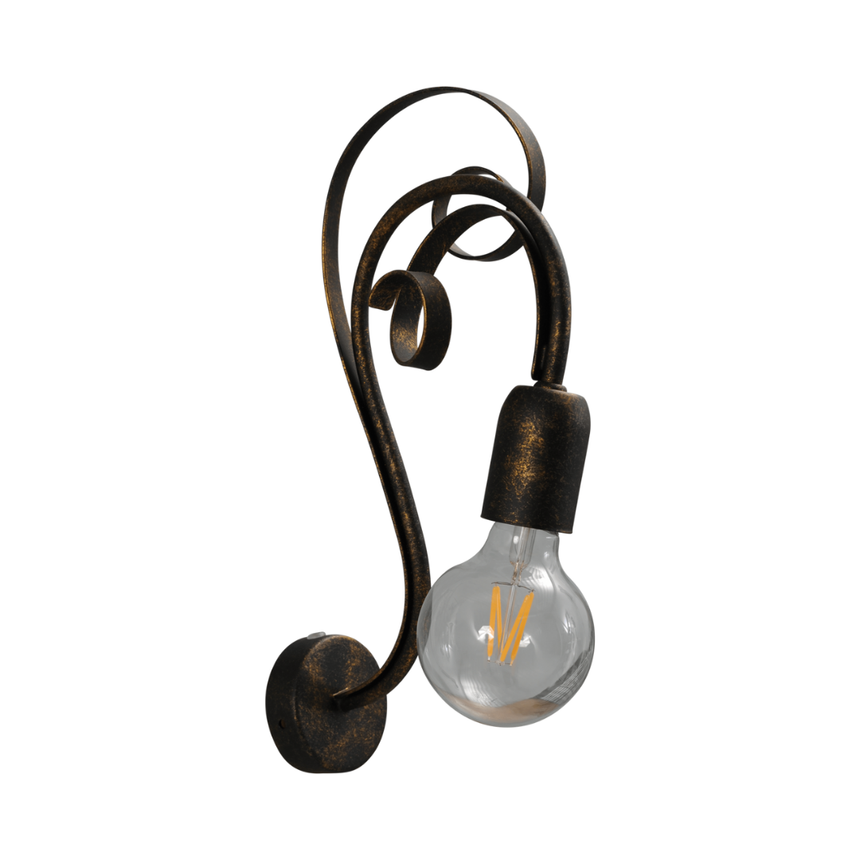 Curlie metal wall lamp