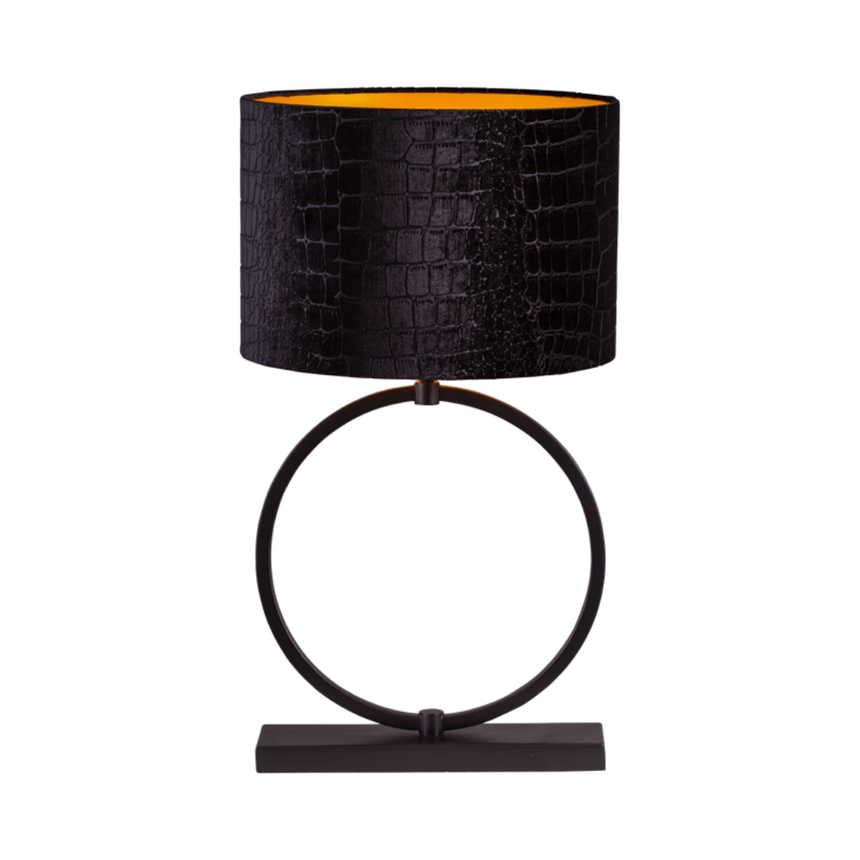 Devon szövet asztali lámpa fekete vázzal 67