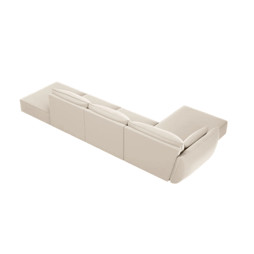 Kaelle left velvet corner sofa 364x171