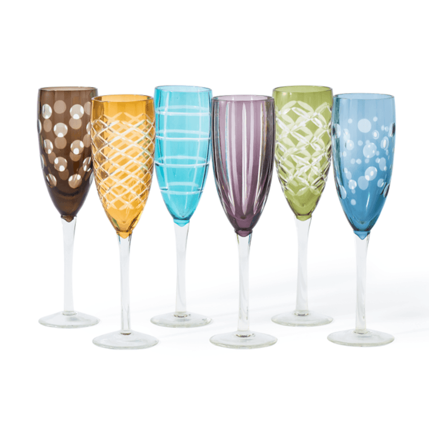 Cuttings üveg pezsgős pohár szettben