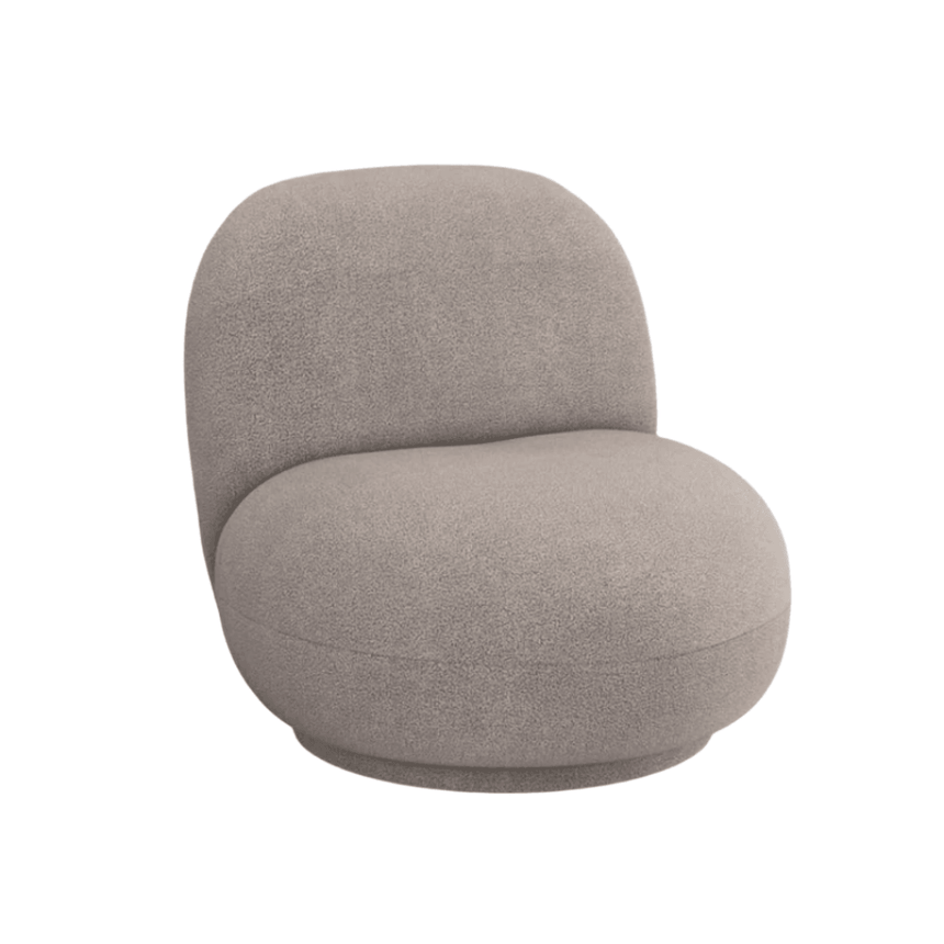 Chuck bouclé swivel armchair