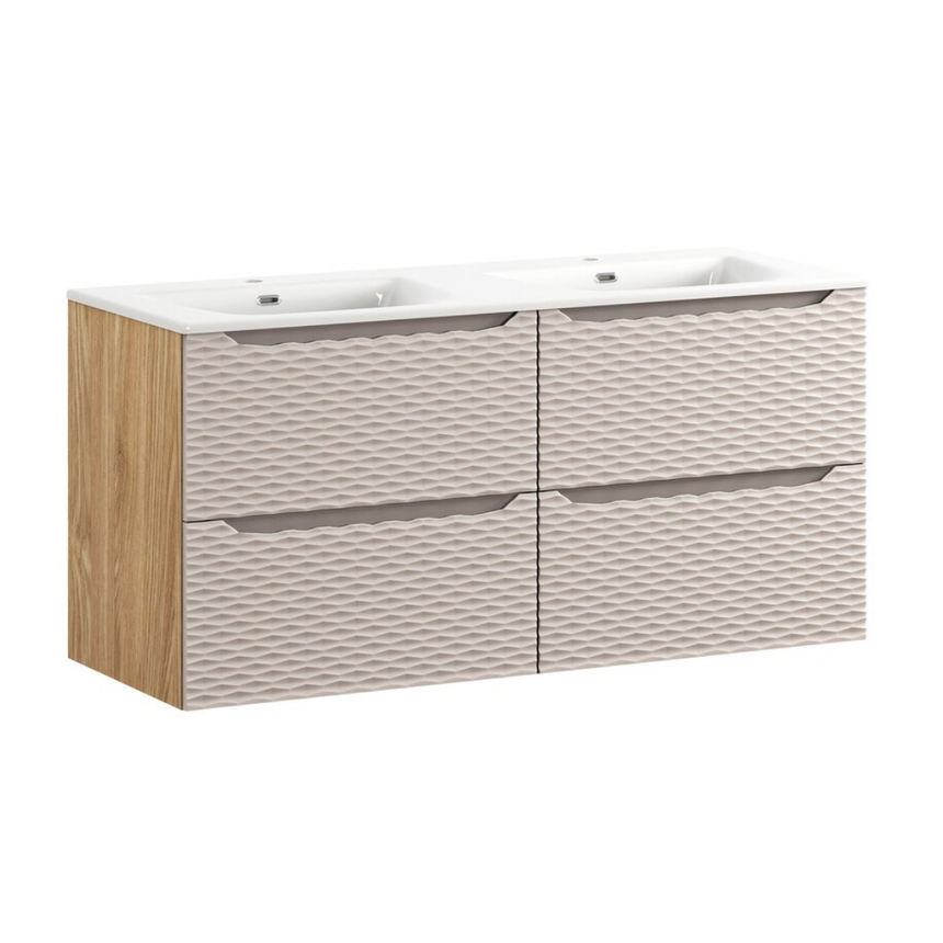 Baggy woven chenille pouf