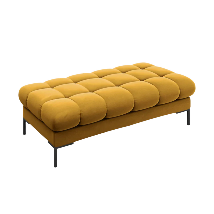 Mamaia velvet bench with black legs