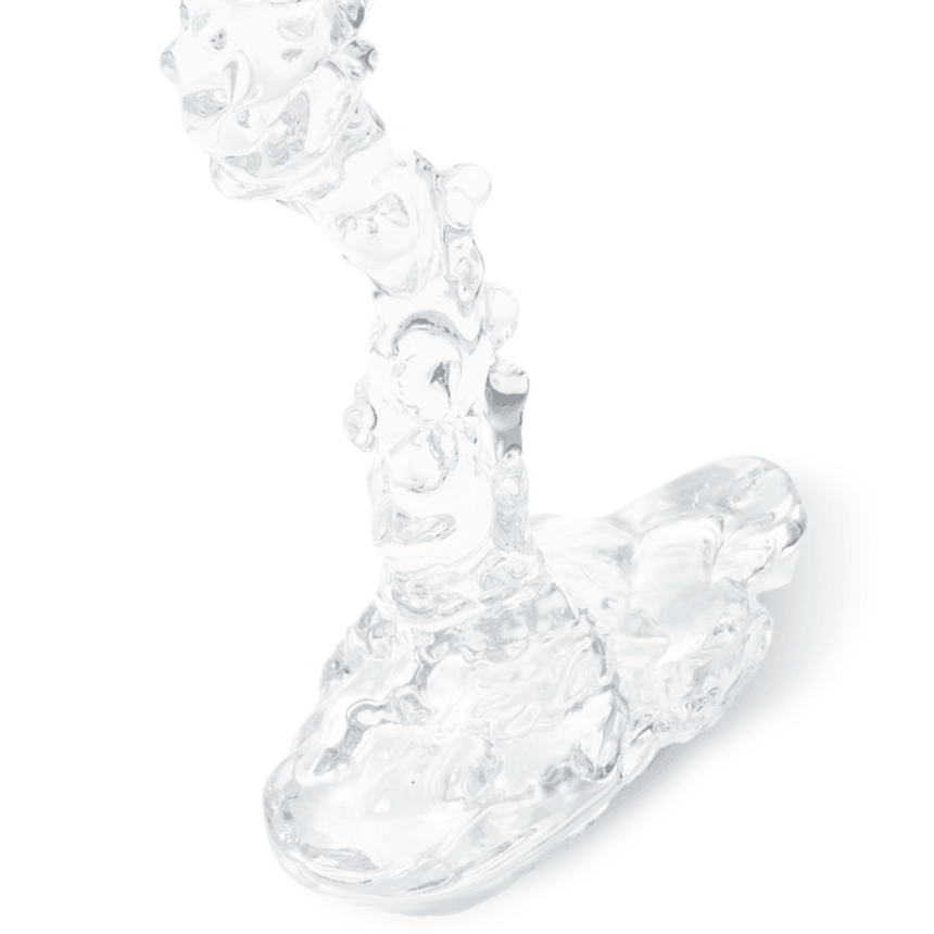 Drip glass candle holder 25cm