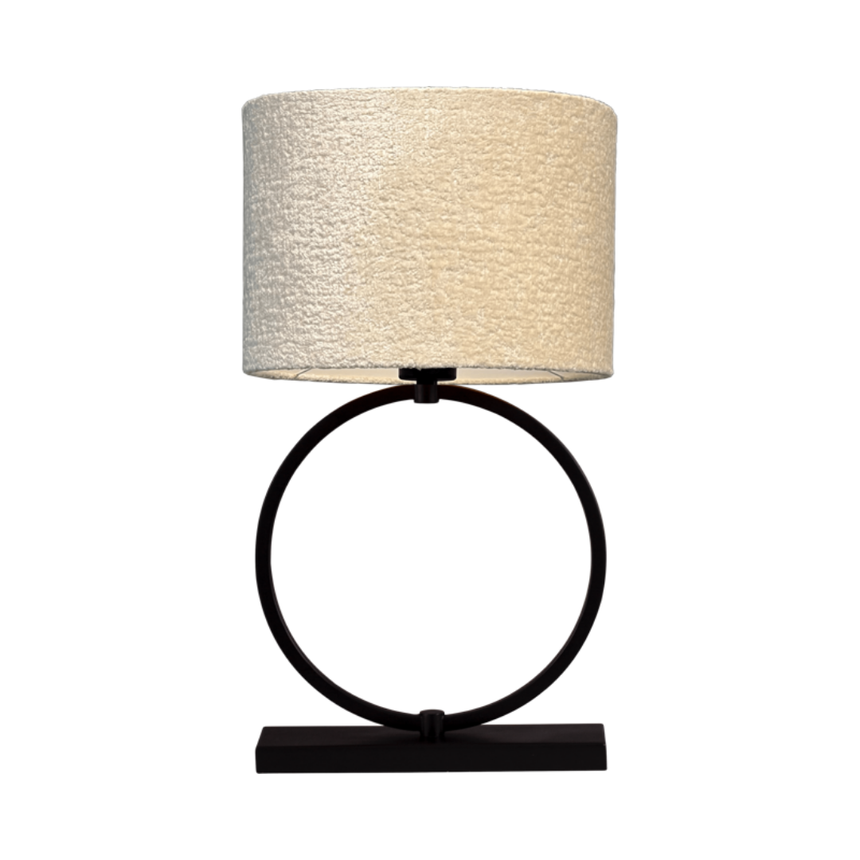 Devon szövet asztali lámpa fekete vázzal 67