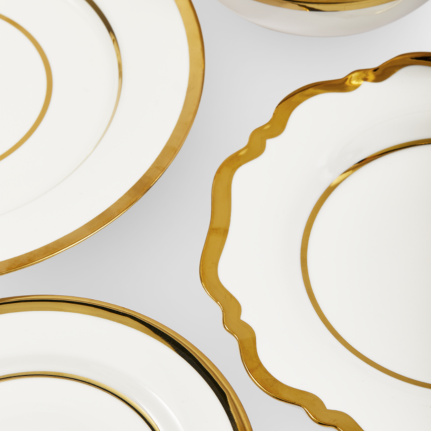 Golden Finds porcelán tányér szett