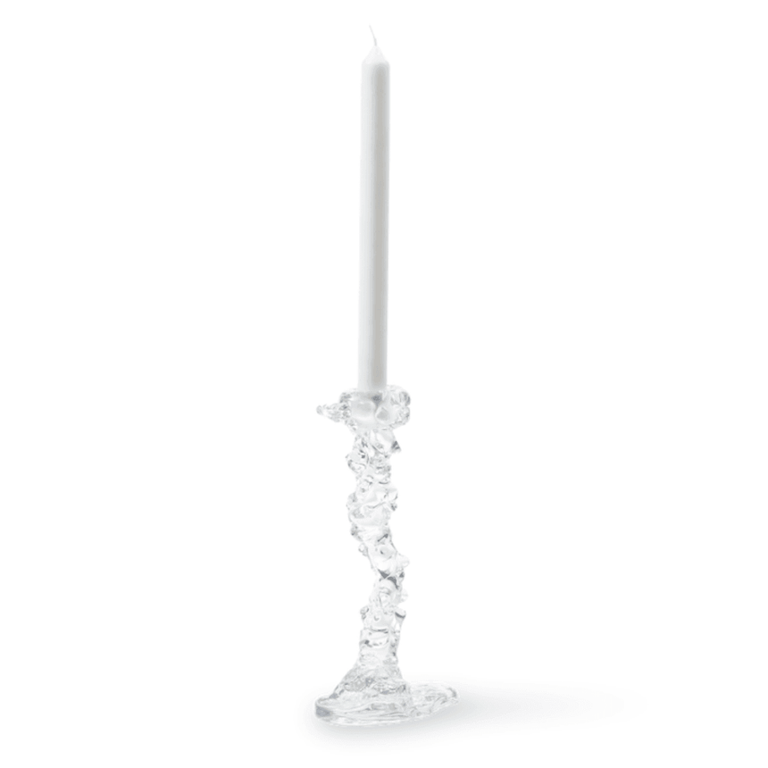 Drip glass candle holder 25cm
