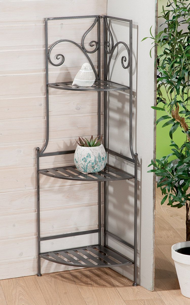Stripes metal garden shelf 121