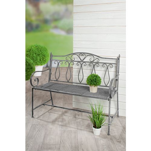 Bank metal garden bench