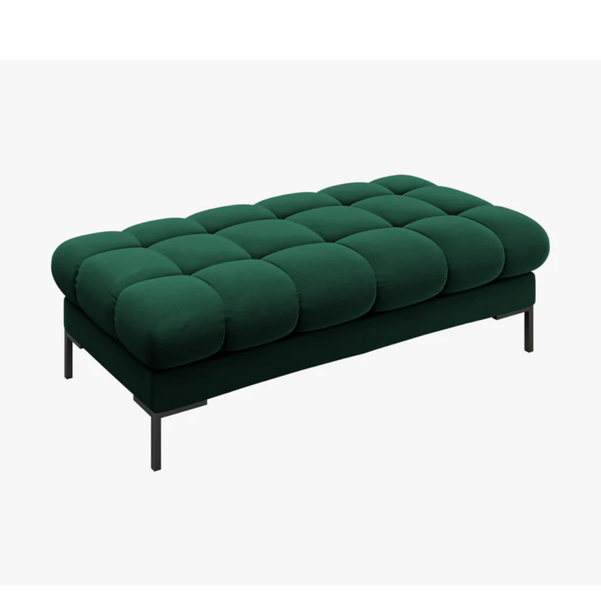 Mamaia velvet bench with black legs