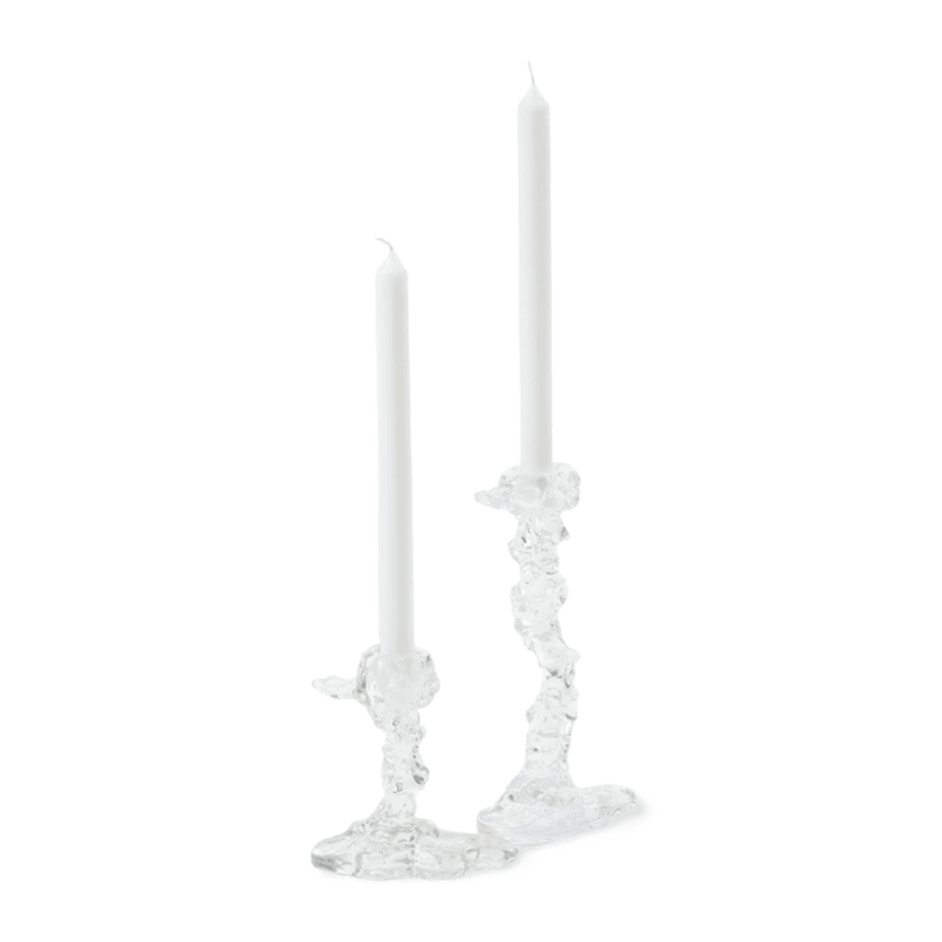 Drip glass candle holder 14cm