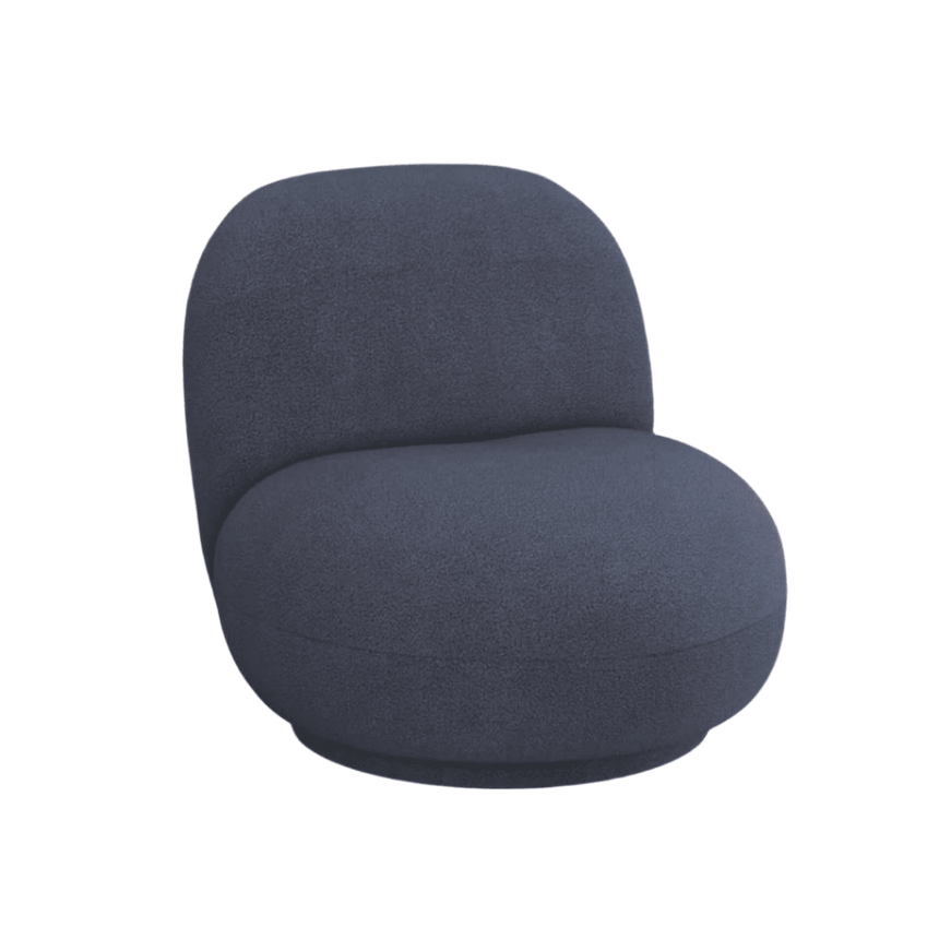 Chuck bouclé swivel armchair