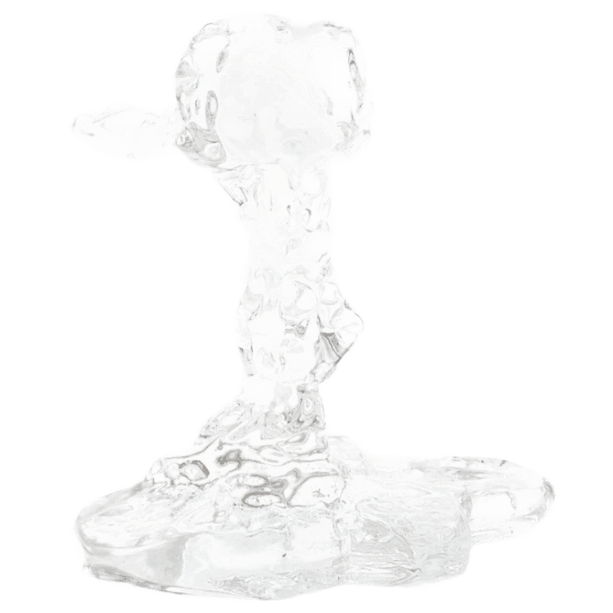 Drip glass candle holder 14cm