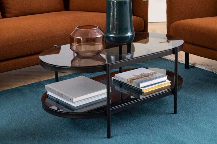 Bayonne glass coffee table 95x50