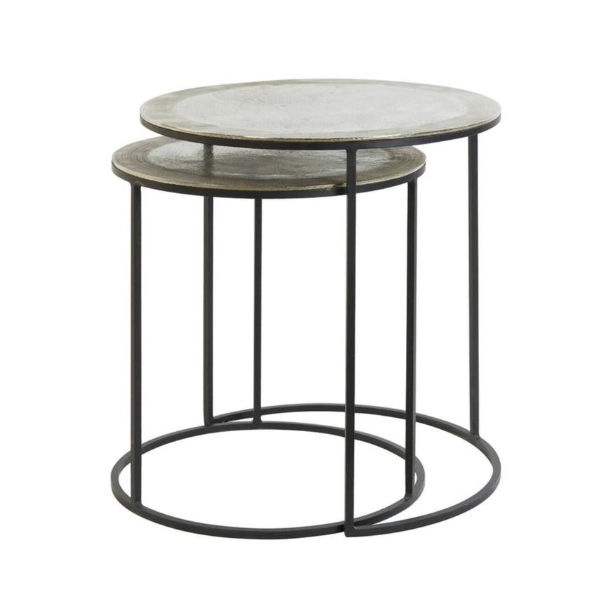 Talca fém lerakóasztal szettben Ø49