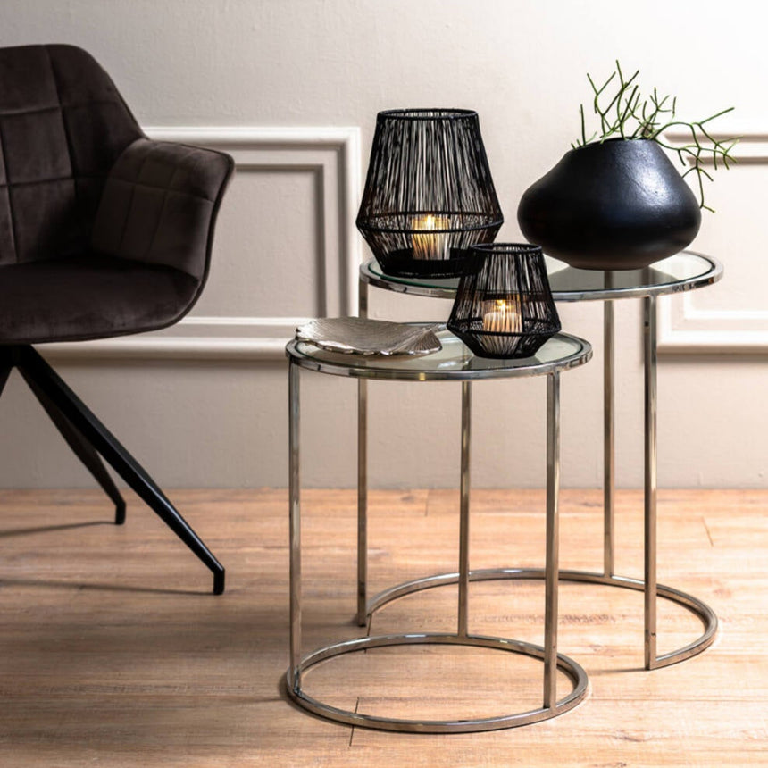 Duarte üveg lerakóasztal szettben